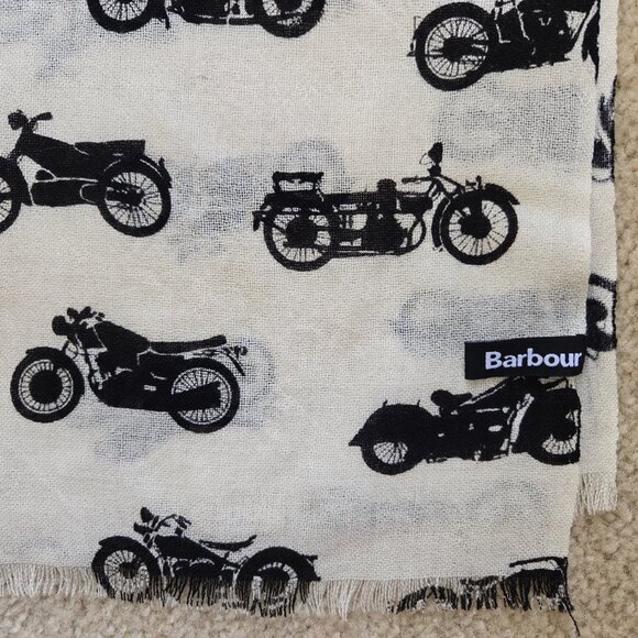 NWOT Barbour Lightweight Lambswool Woven Scarf Motorcycles - Picture 9 of 10